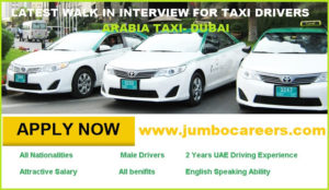 Taxi Driver Jobs in Dubai